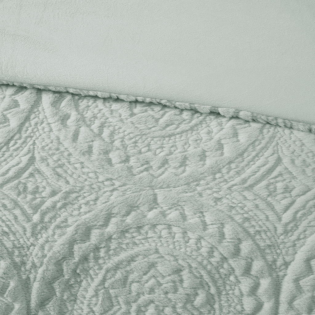 Arya Embroidered Medallion Faux Fur Ultra Plush Comforter Mini Set - Image 27