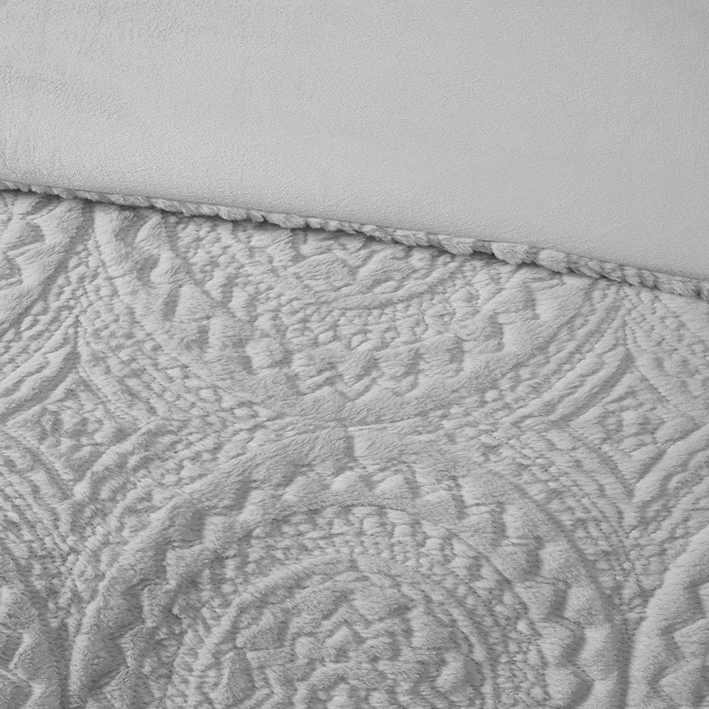 Arya Embroidered Medallion Faux Fur Ultra Plush Comforter Mini Set - Image 29