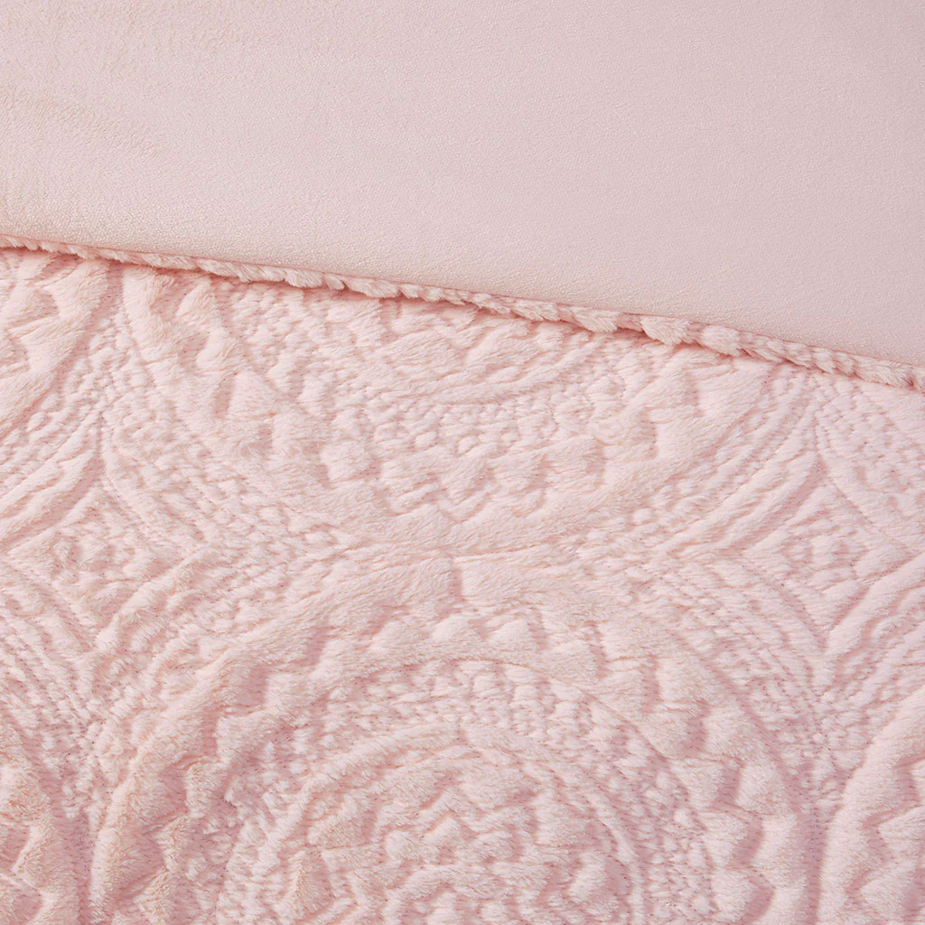Arya Embroidered Medallion Faux Fur Ultra Plush Comforter Mini Set - Image 35