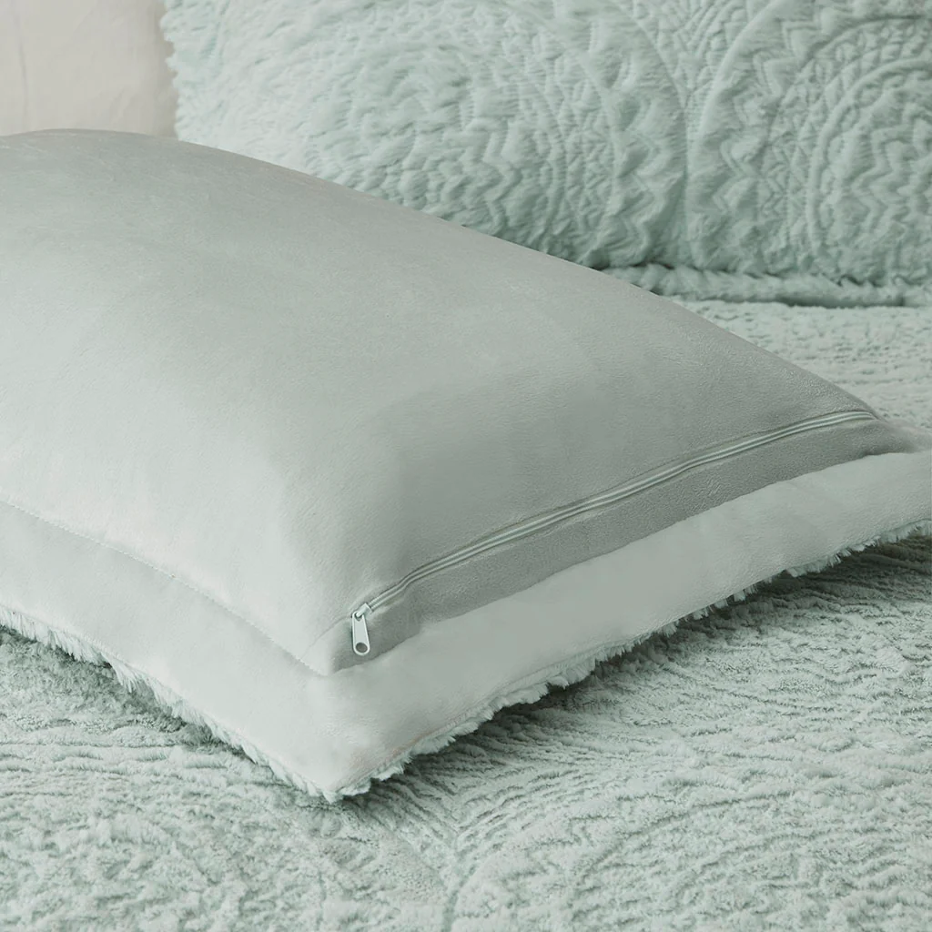 Arya Embroidered Medallion Faux Fur Ultra Plush Comforter Mini Set - Image 38