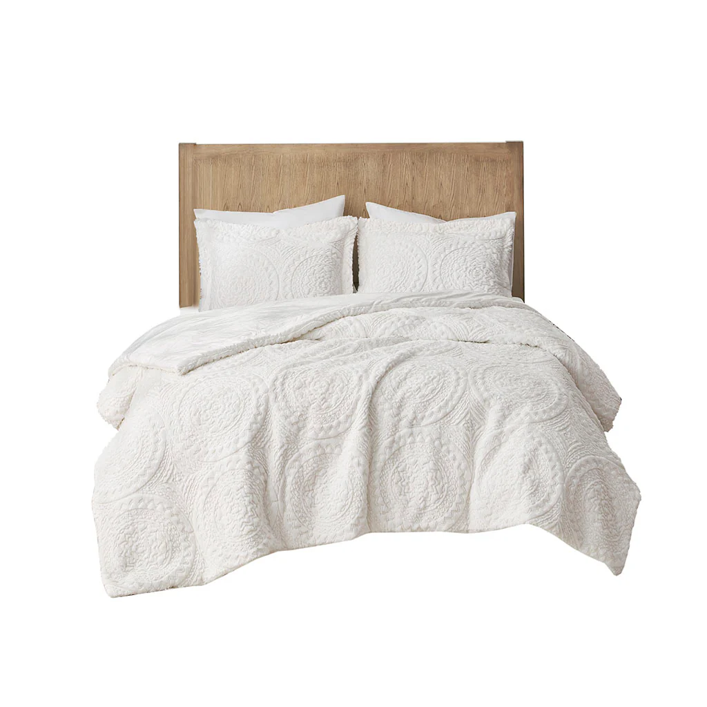 Arya Embroidered Medallion Faux Fur Ultra Plush Comforter Mini Set - Image 39