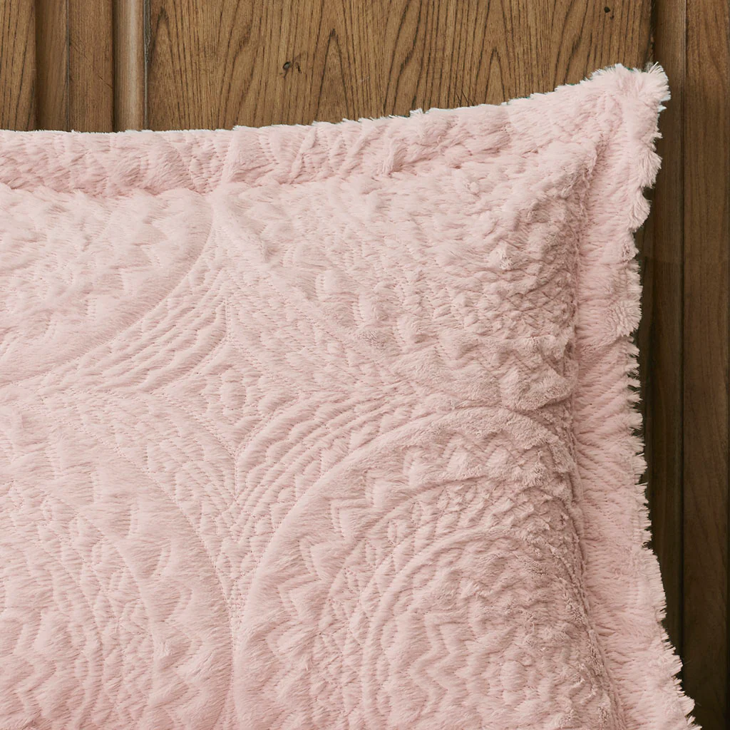 Arya Embroidered Medallion Faux Fur Ultra Plush Comforter Mini Set - Image 41