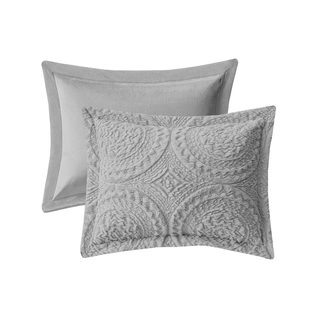 Arya Embroidered Medallion Faux Fur Ultra Plush Comforter Mini Set - Image 55