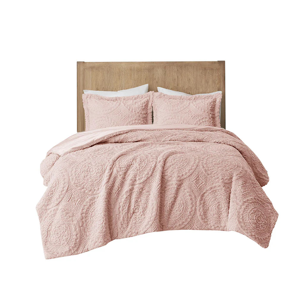 Arya Embroidered Medallion Faux Fur Ultra Plush Comforter Mini Set - Image 60
