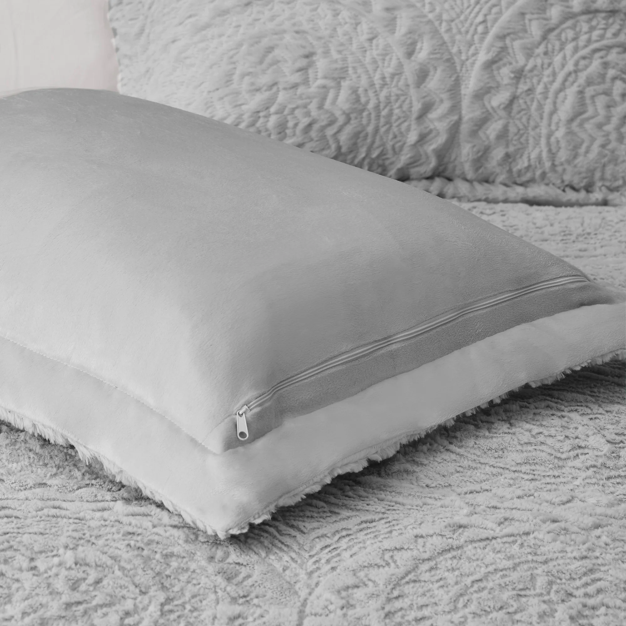 Arya Embroidered Medallion Faux Fur Ultra Plush Comforter Mini Set - Image 67