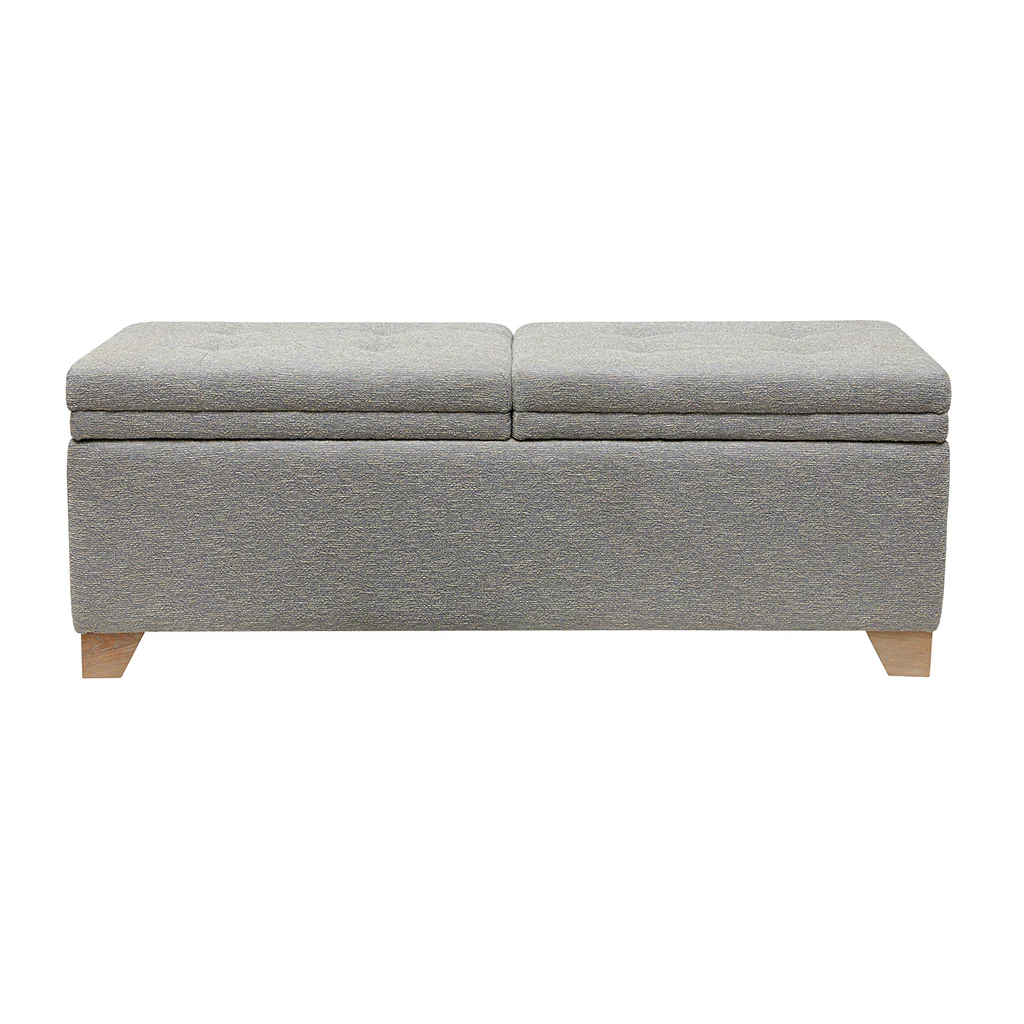 Ashcroft Dual Compartment Flip-Top Storage Bench - Image 7