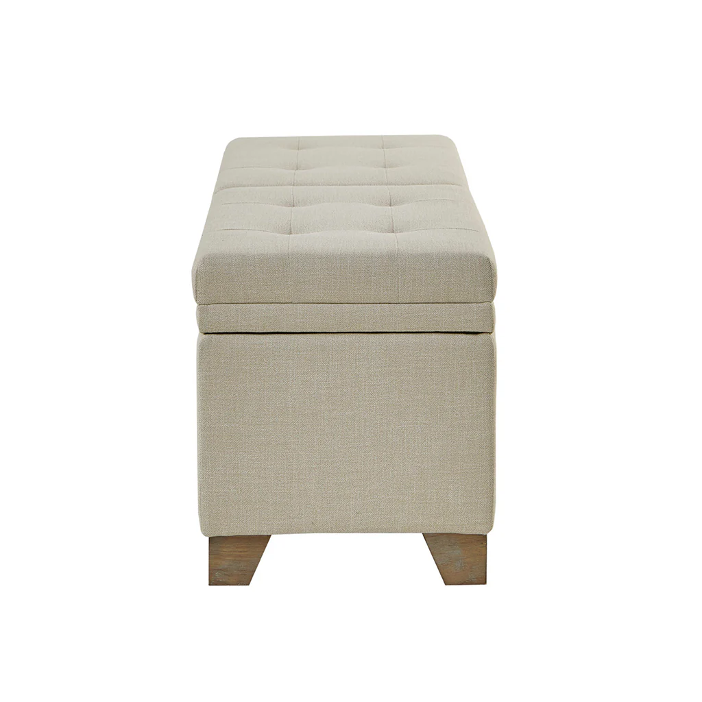Ashcroft Dual Compartment Flip-Top Storage Bench - Image 9