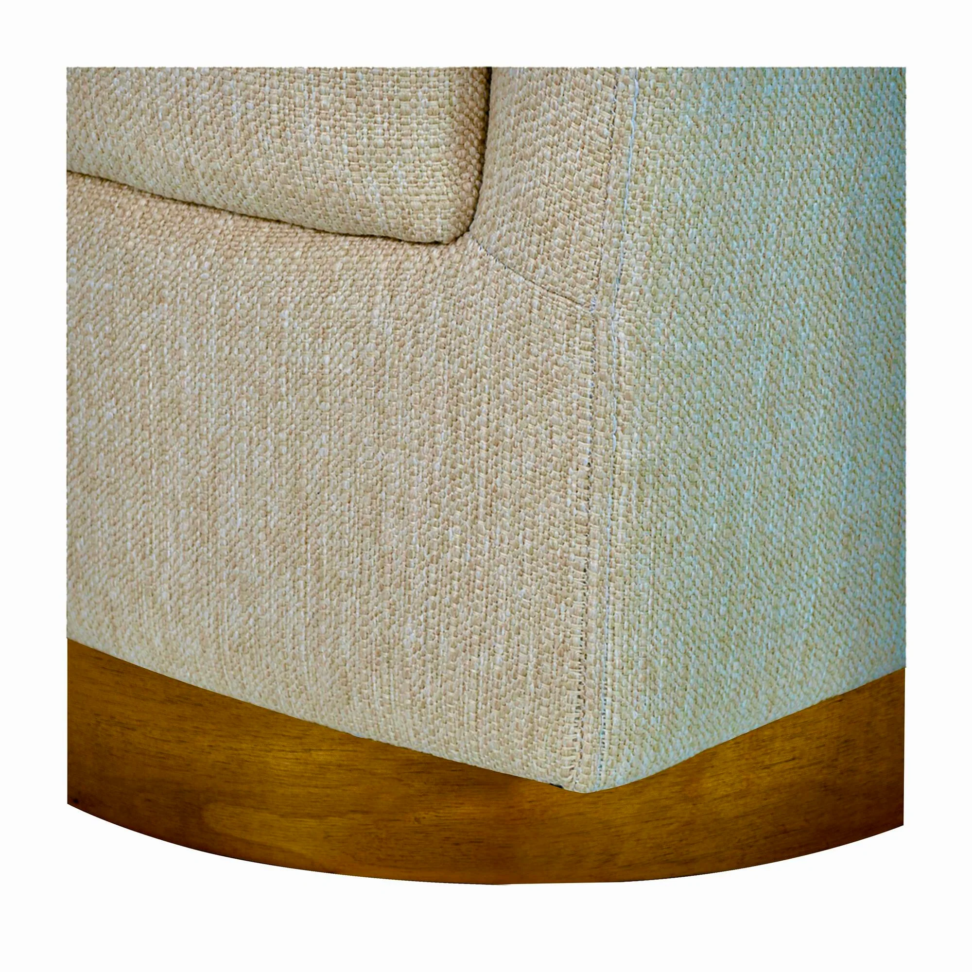Ashton Upholstered Swivel Chair with Wood Base - Image 18