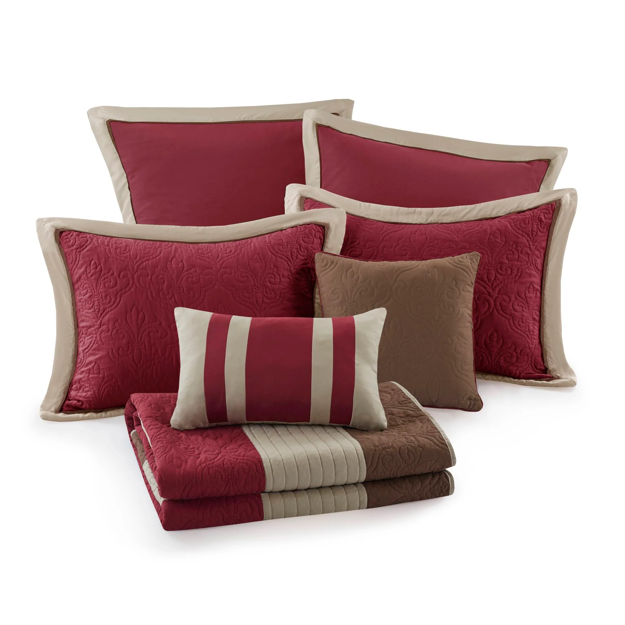 Attingham 7-Piece Quilt Set with Euro Shams and Throw Pillows - Image 16