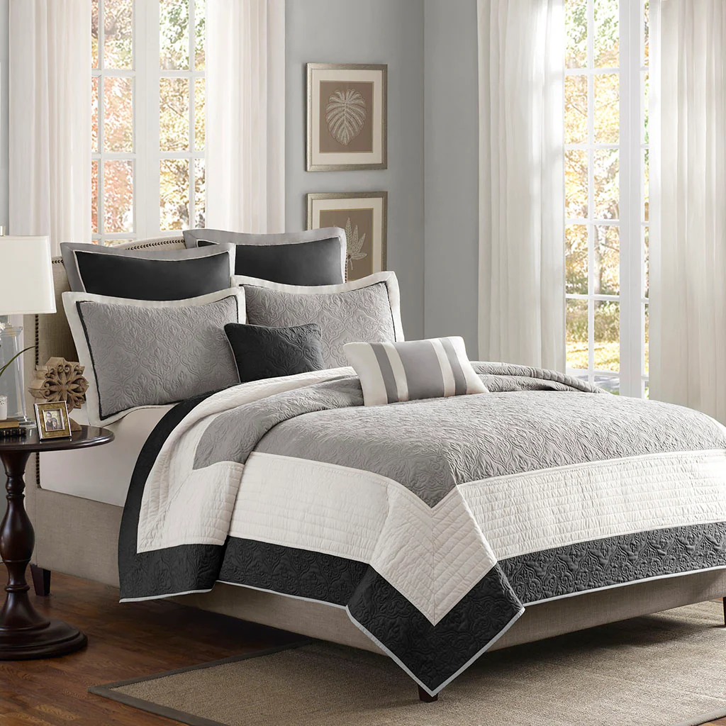Attingham 7-Piece Quilt Set with Euro Shams and Throw Pillows - Image 2