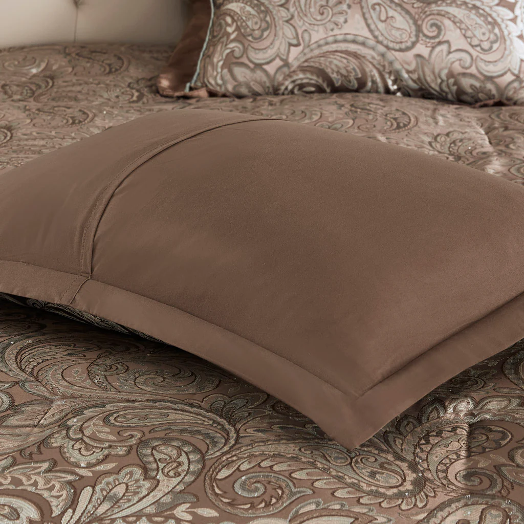 Aubrey 12-Piece Comforter Set with Cotton Bed Sheets - Image 59