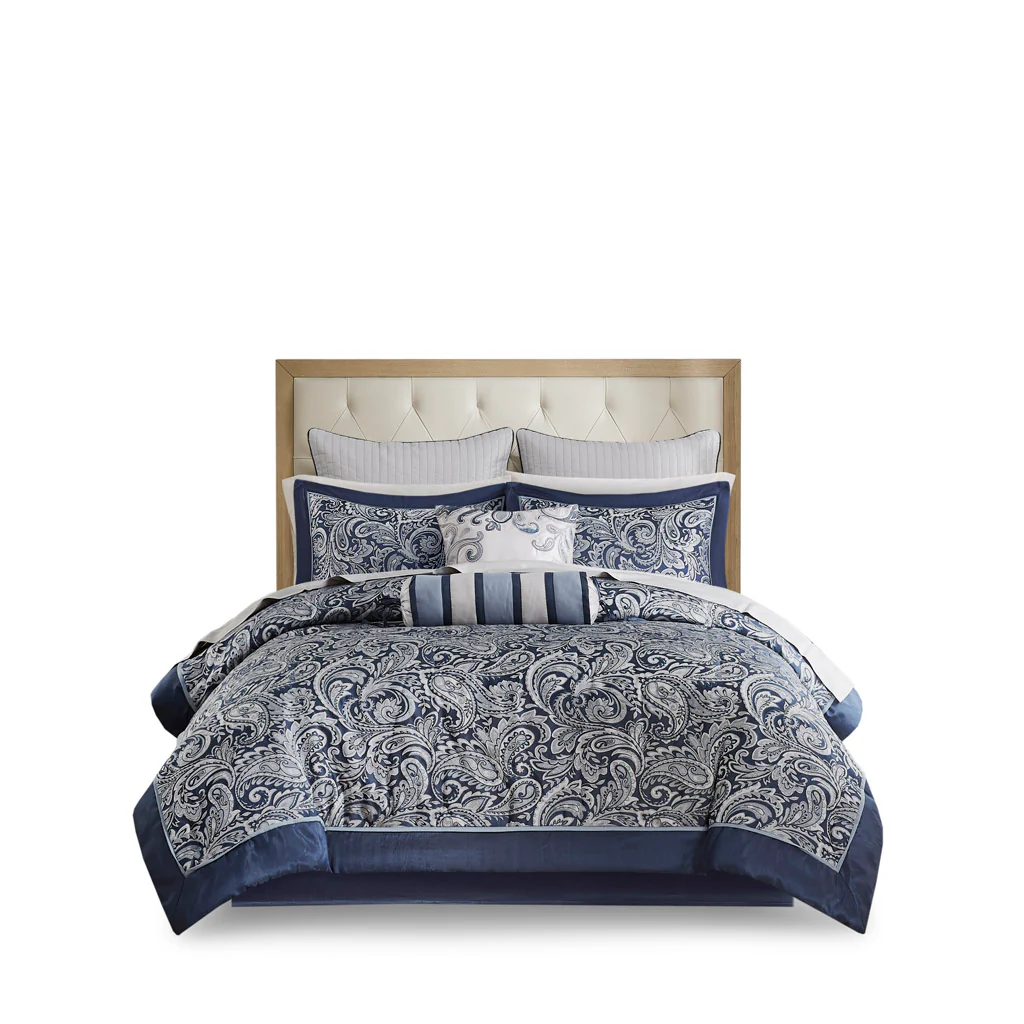 Aubrey 12-Piece Comforter Set with Cotton Bed Sheets - Image 7