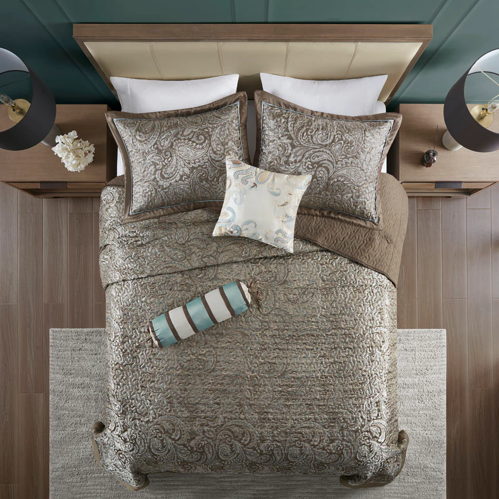 Aubrey 5-Piece Jacquard Bedspread Set with Throw Pillows - Image 18