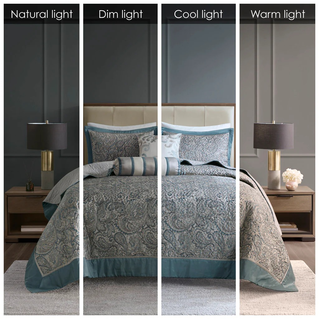 Aubrey 5-Piece Jacquard Bedspread Set with Throw Pillows - Image 38