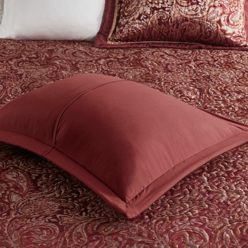 Aubrey 5-Piece Jacquard Bedspread Set with Throw Pillows - Image 40