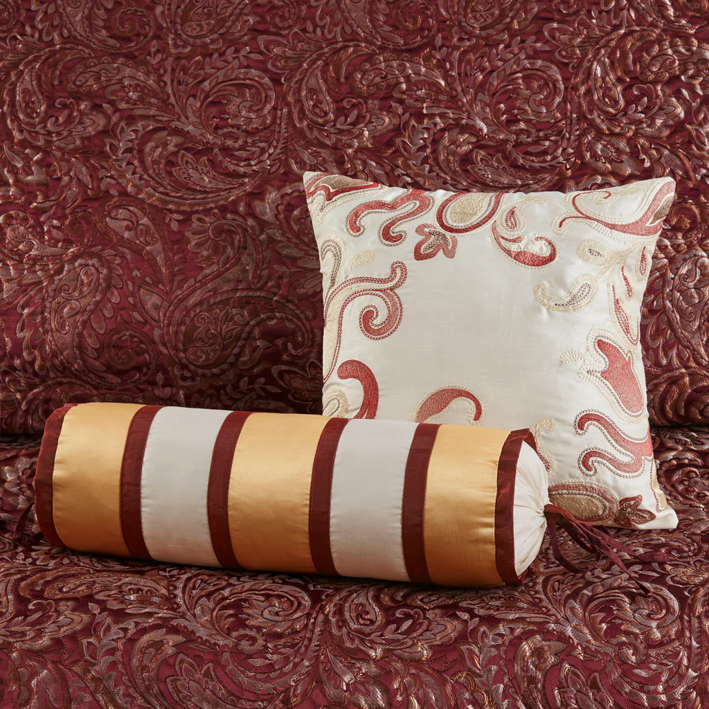 Aubrey 5-Piece Jacquard Bedspread Set with Throw Pillows - Image 49