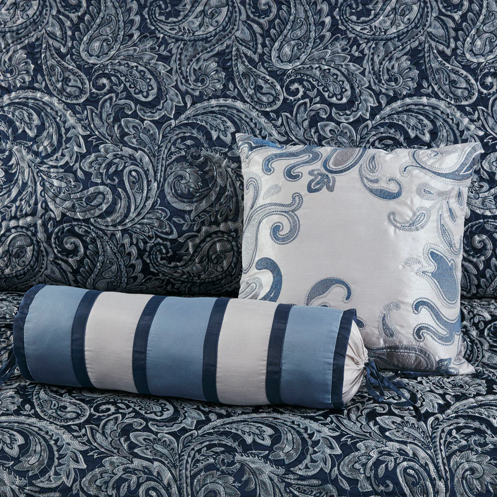 Aubrey 5-Piece Jacquard Bedspread Set with Throw Pillows - Image 53