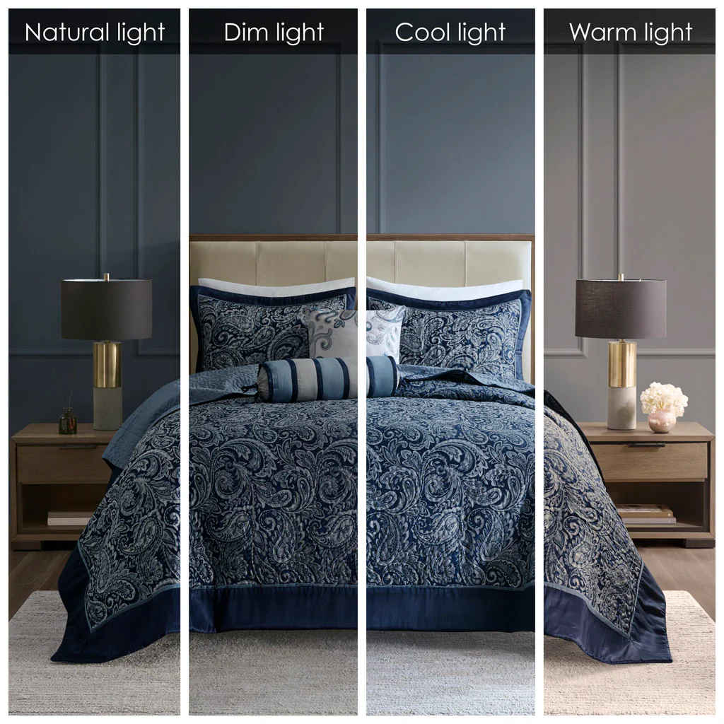 Aubrey 5-Piece Jacquard Bedspread Set with Throw Pillows - Image 67