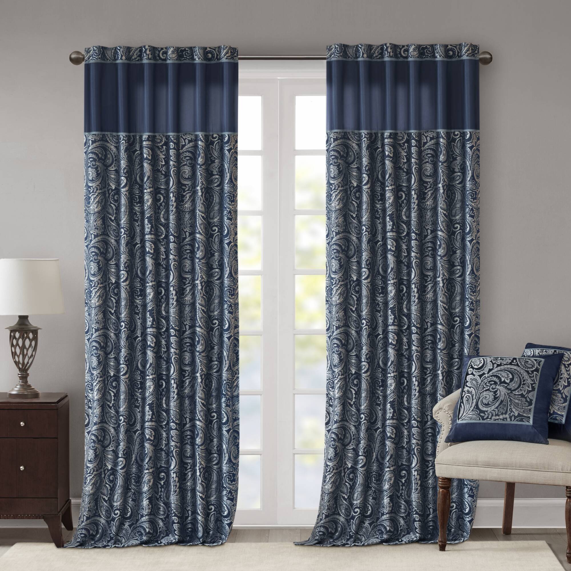 Aubrey Jacquard Curtain Panel Pair - Image 12