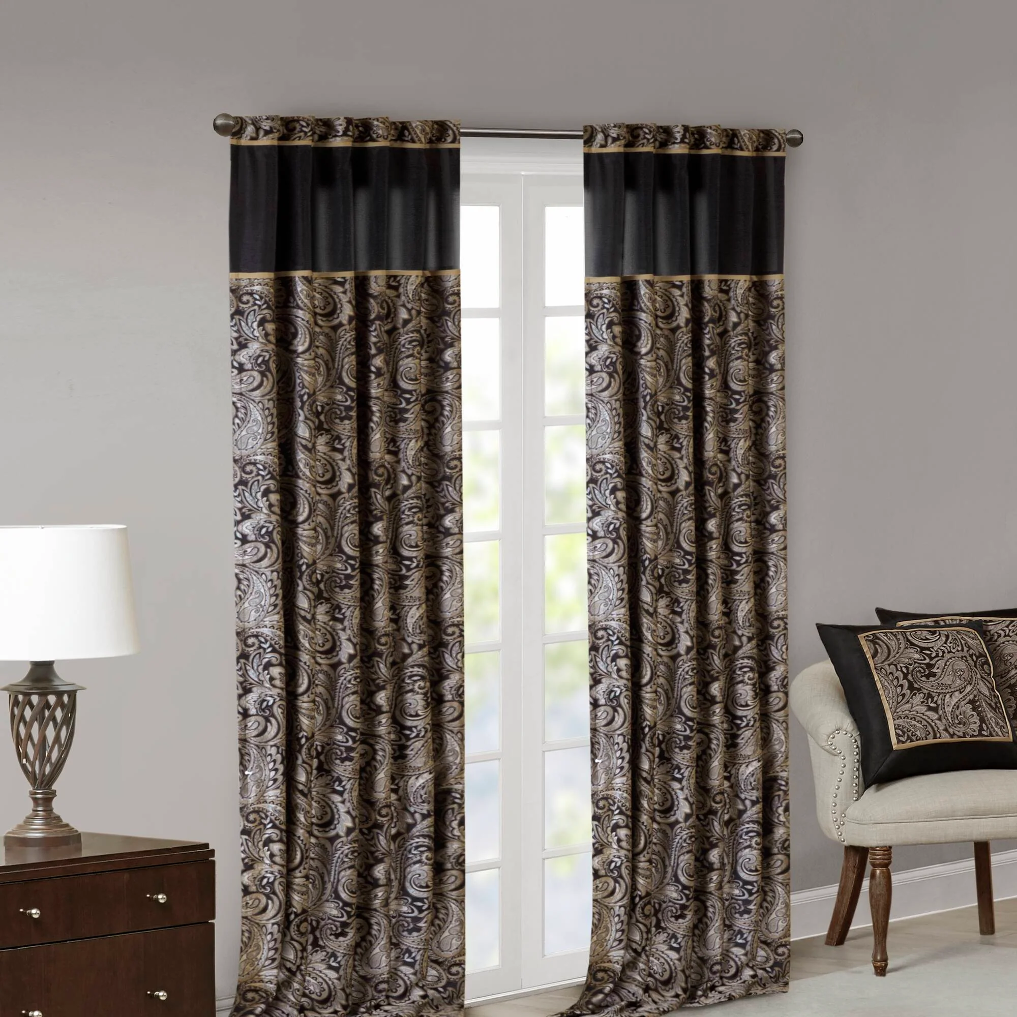 Aubrey Jacquard Curtain Panel Pair - Image 13