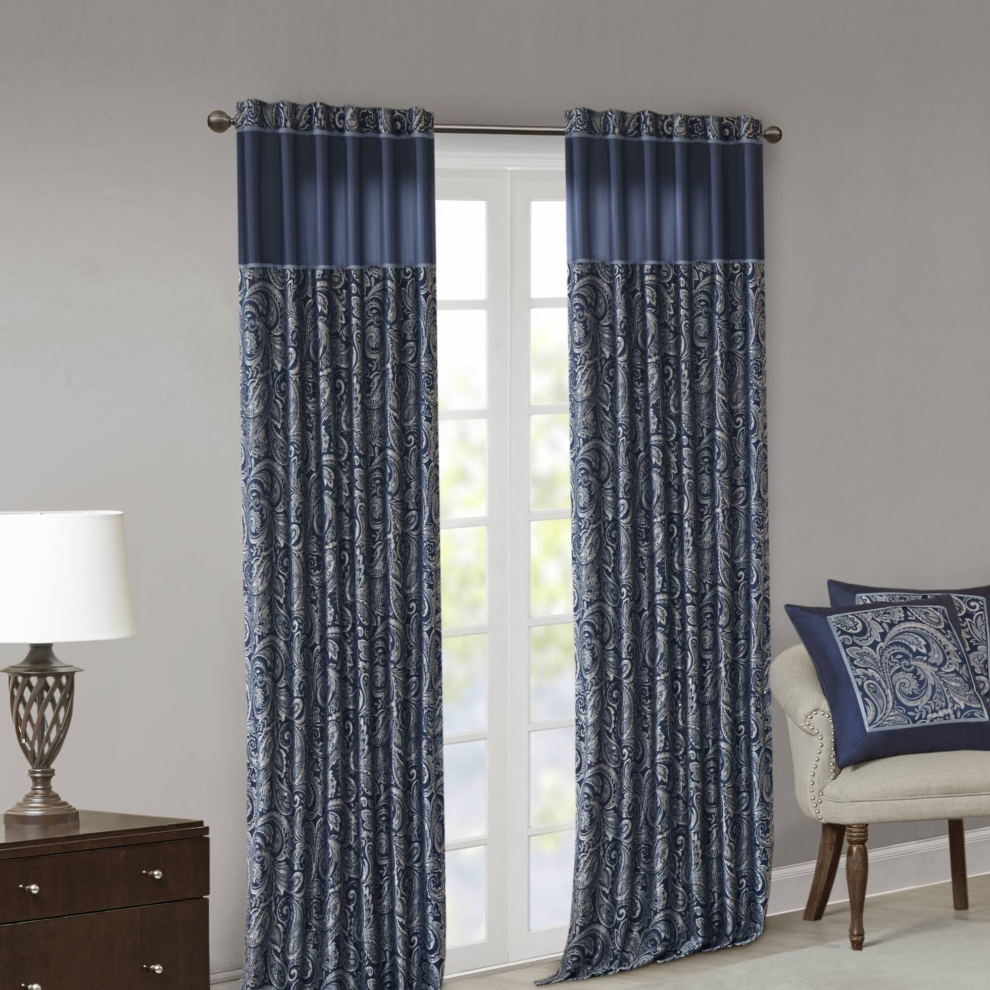 Aubrey Jacquard Curtain Panel Pair - Image 14