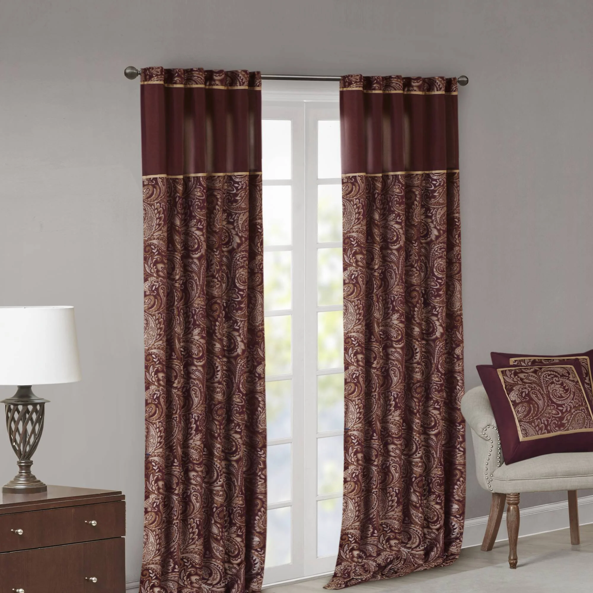 Aubrey Jacquard Curtain Panel Pair - Image 15