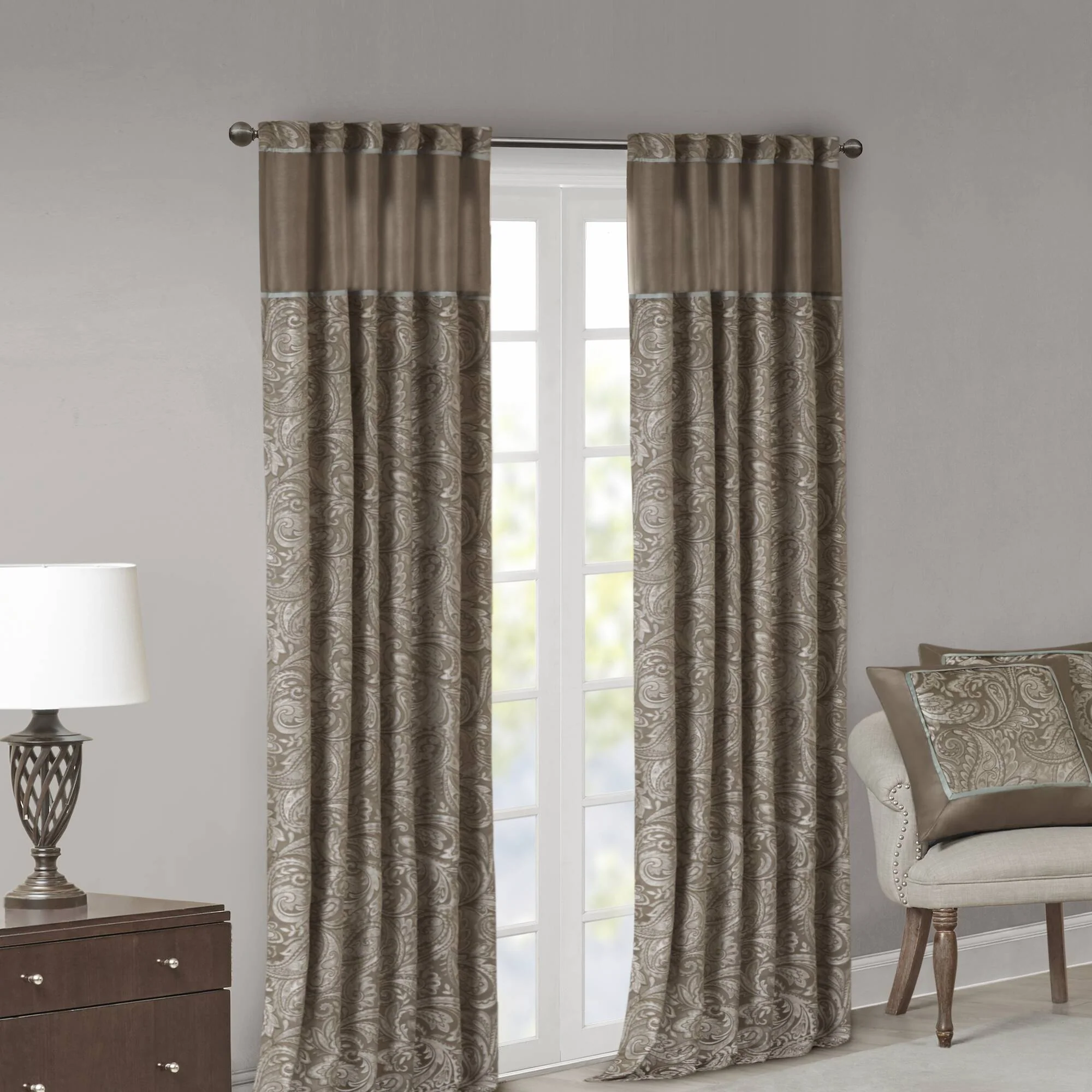 Aubrey Jacquard Curtain Panel Pair - Image 16