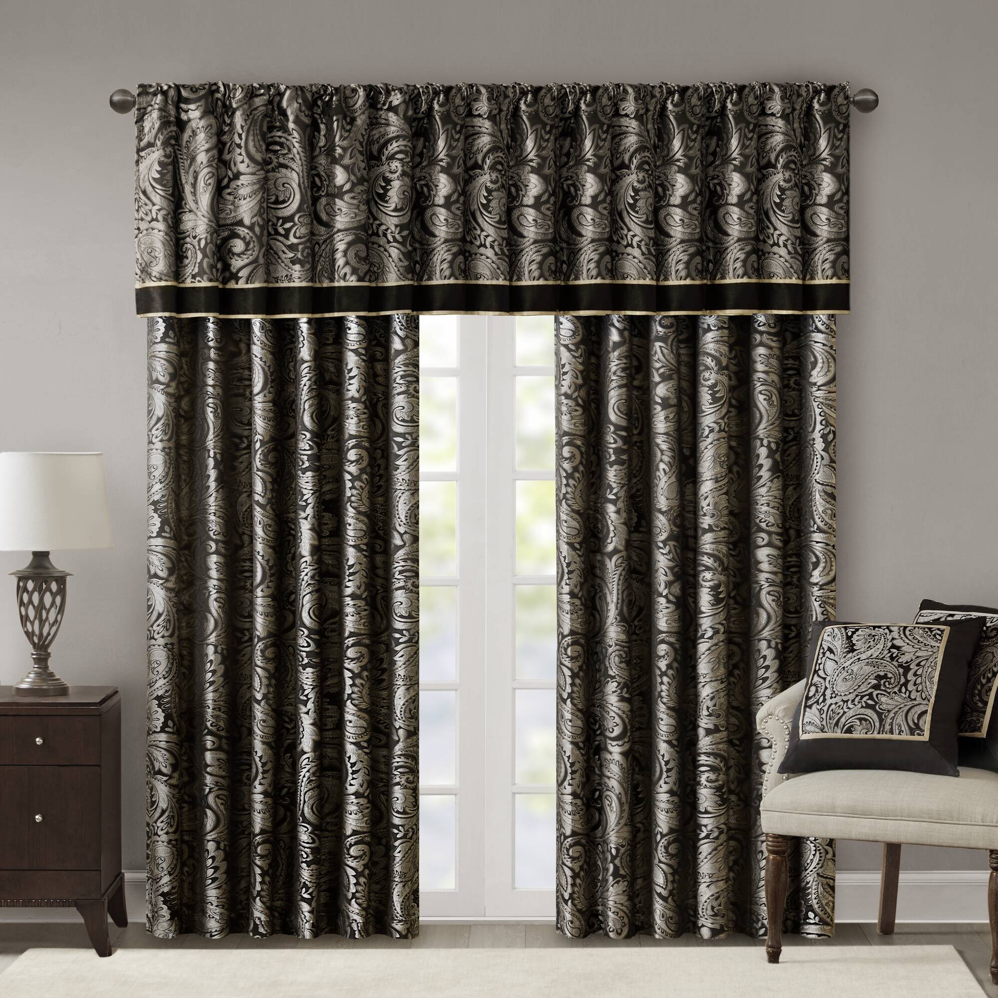 Aubrey Jacquard Curtain Panel Pair - Image 25