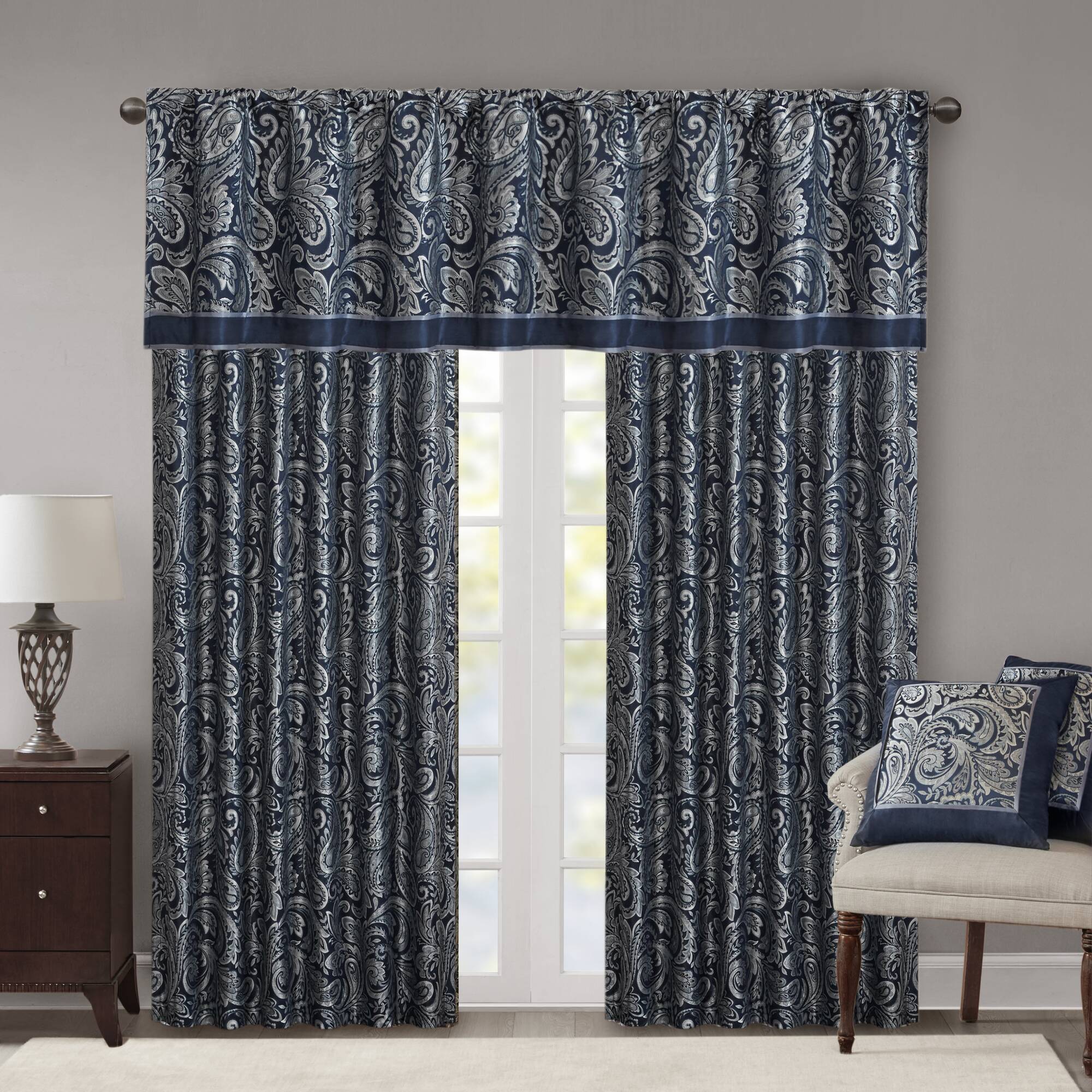Aubrey Jacquard Curtain Panel Pair - Image 26