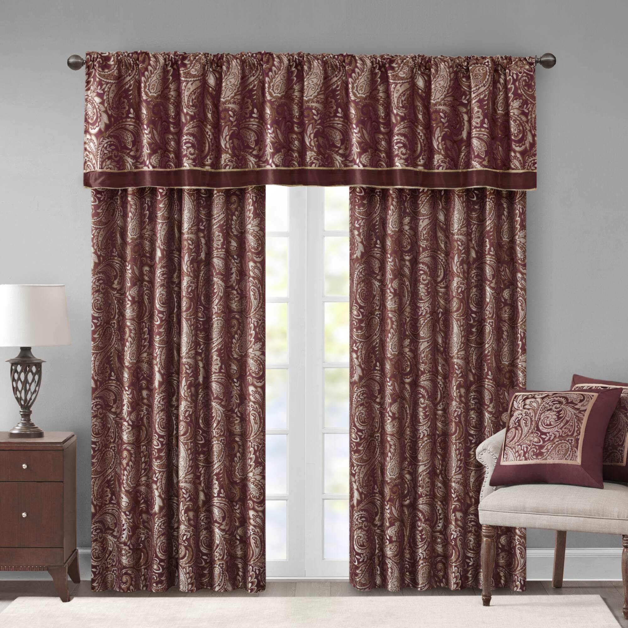 Aubrey Jacquard Curtain Panel Pair - Image 27