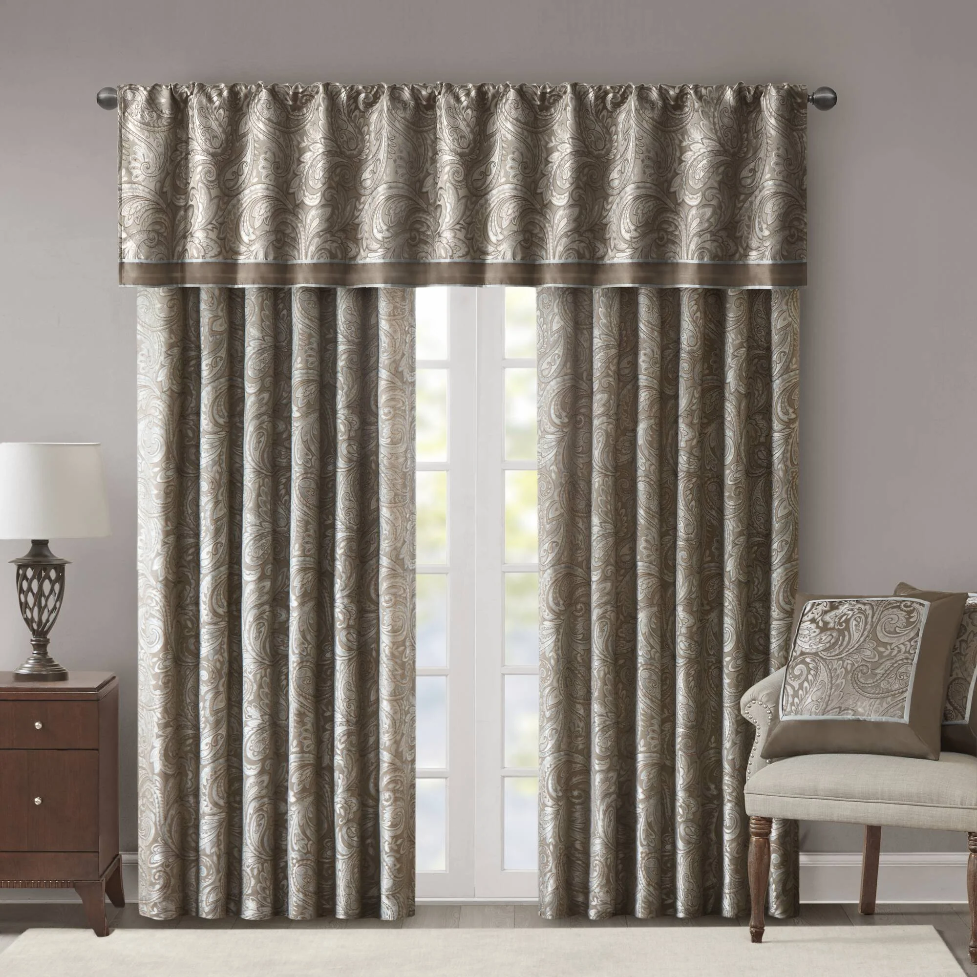 Aubrey Jacquard Curtain Panel Pair - Image 28