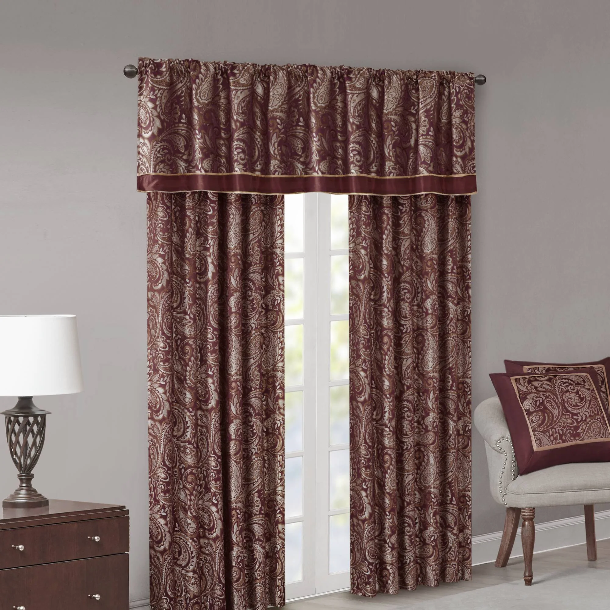 Aubrey Jacquard Curtain Panel Pair - Image 31