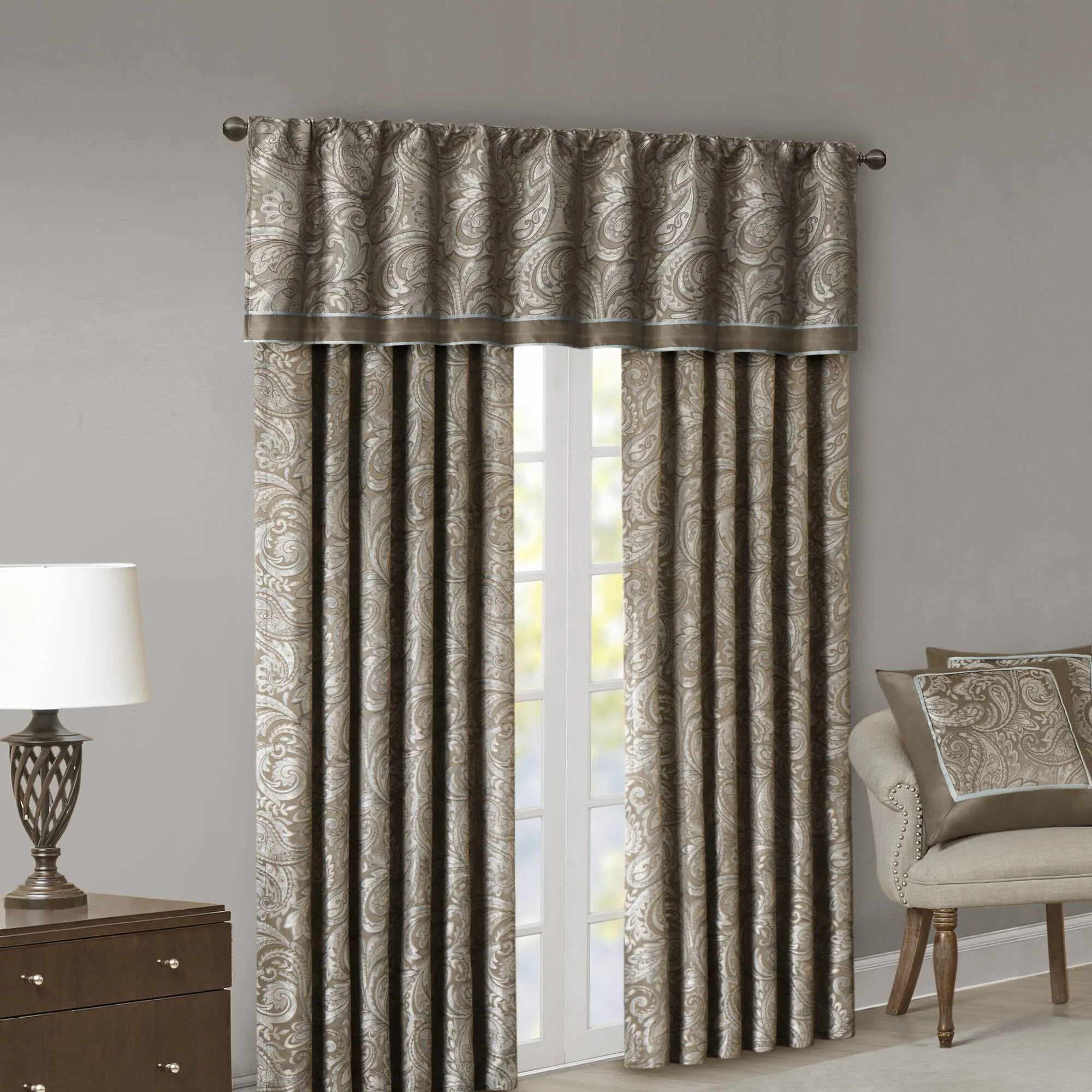 Aubrey Jacquard Curtain Panel Pair - Image 32