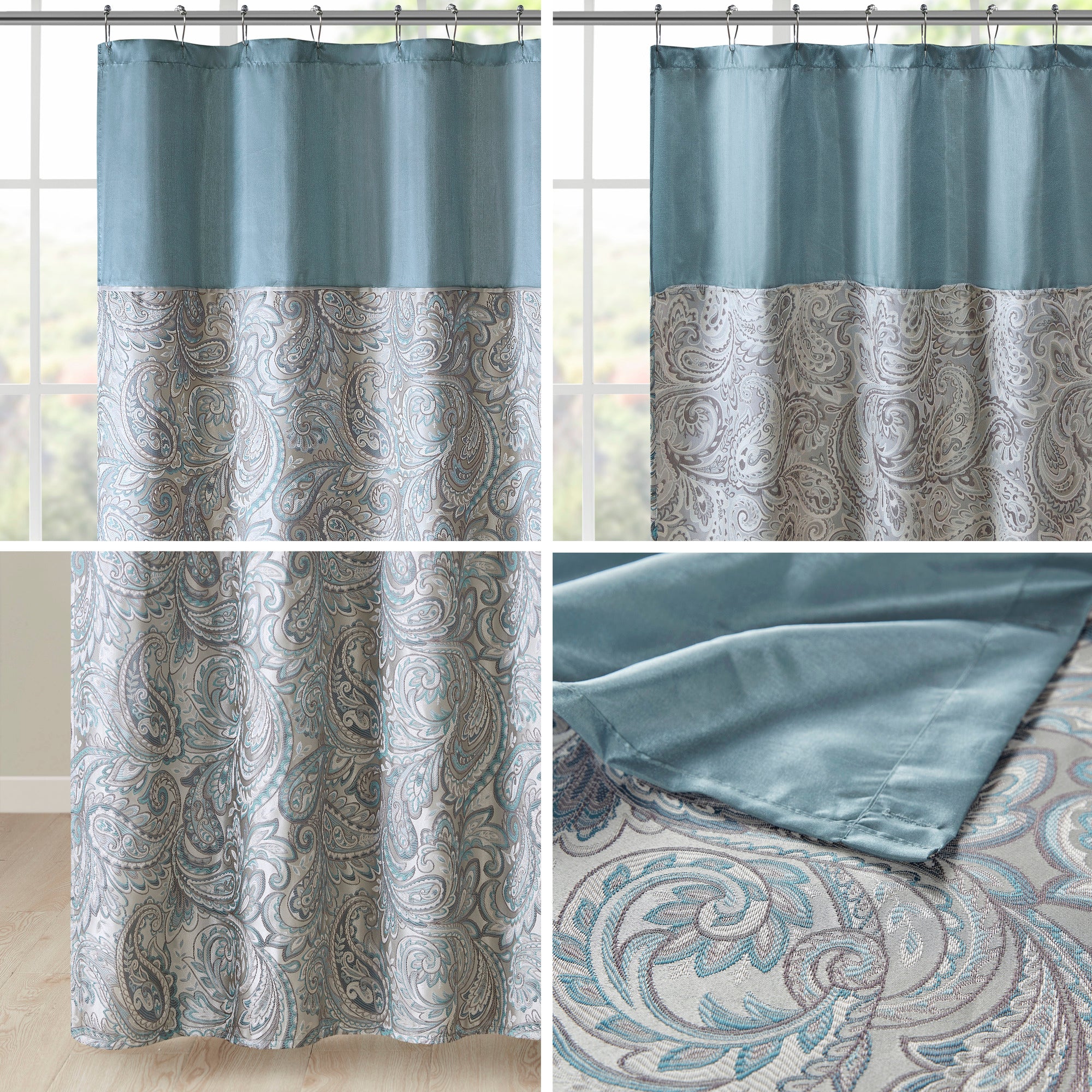 Aubrey Jacquard Shower Curtain - Image 34