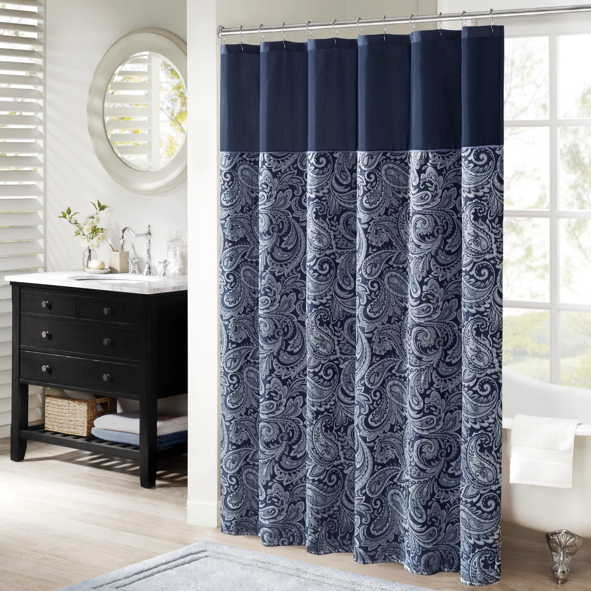 Aubrey Jacquard Shower Curtain - Image 5