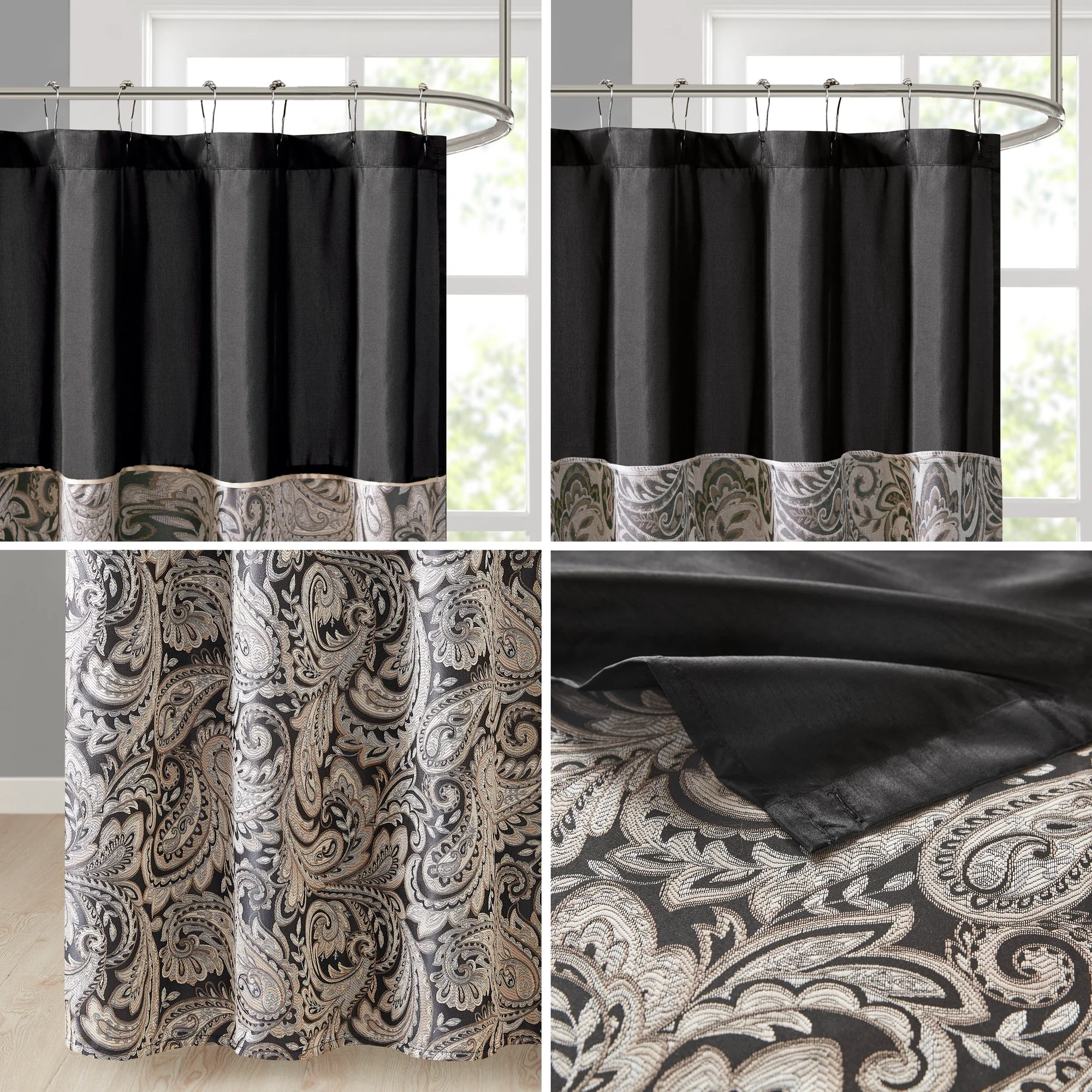 Aubrey Jacquard Shower Curtain - Image 6