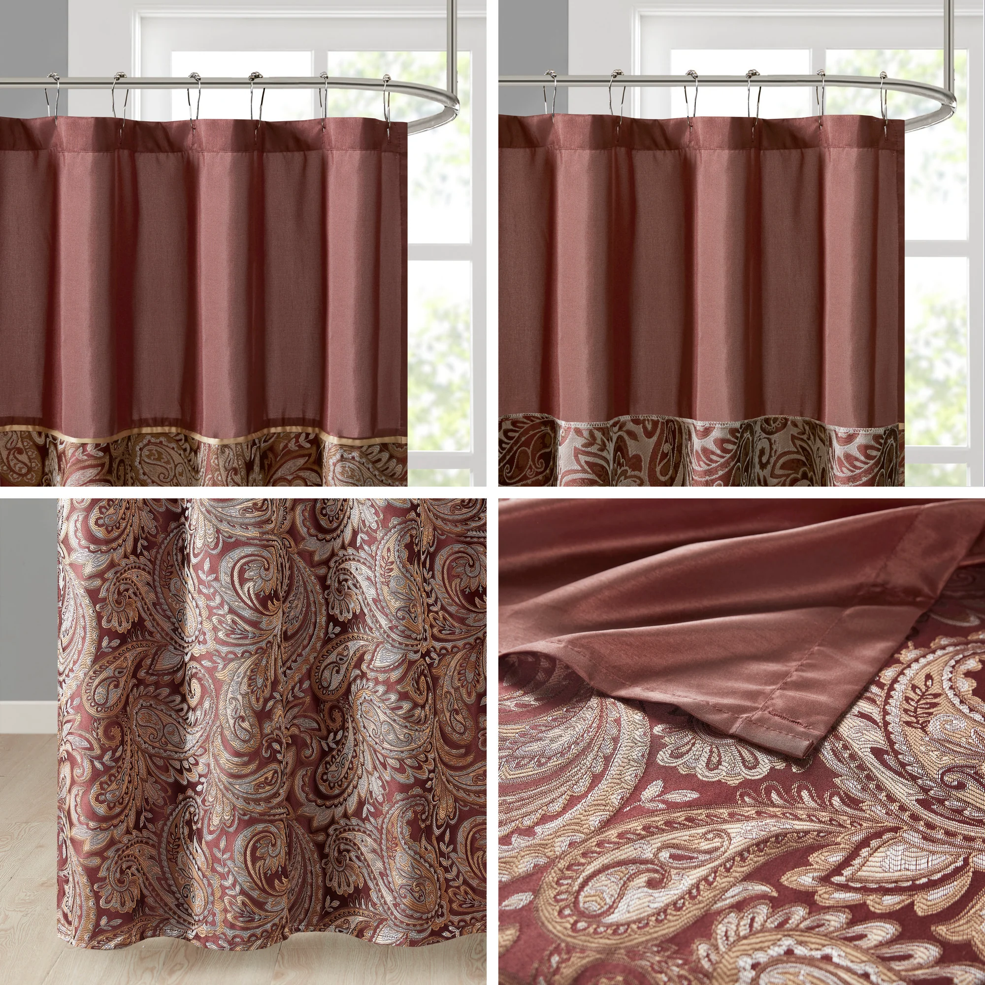 Aubrey Jacquard Shower Curtain - Image 8