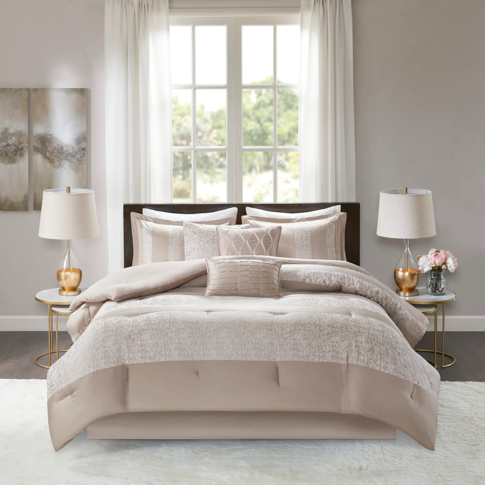 Ava 7-Piece Chenille Jacquard Comforter Set - Image 2
