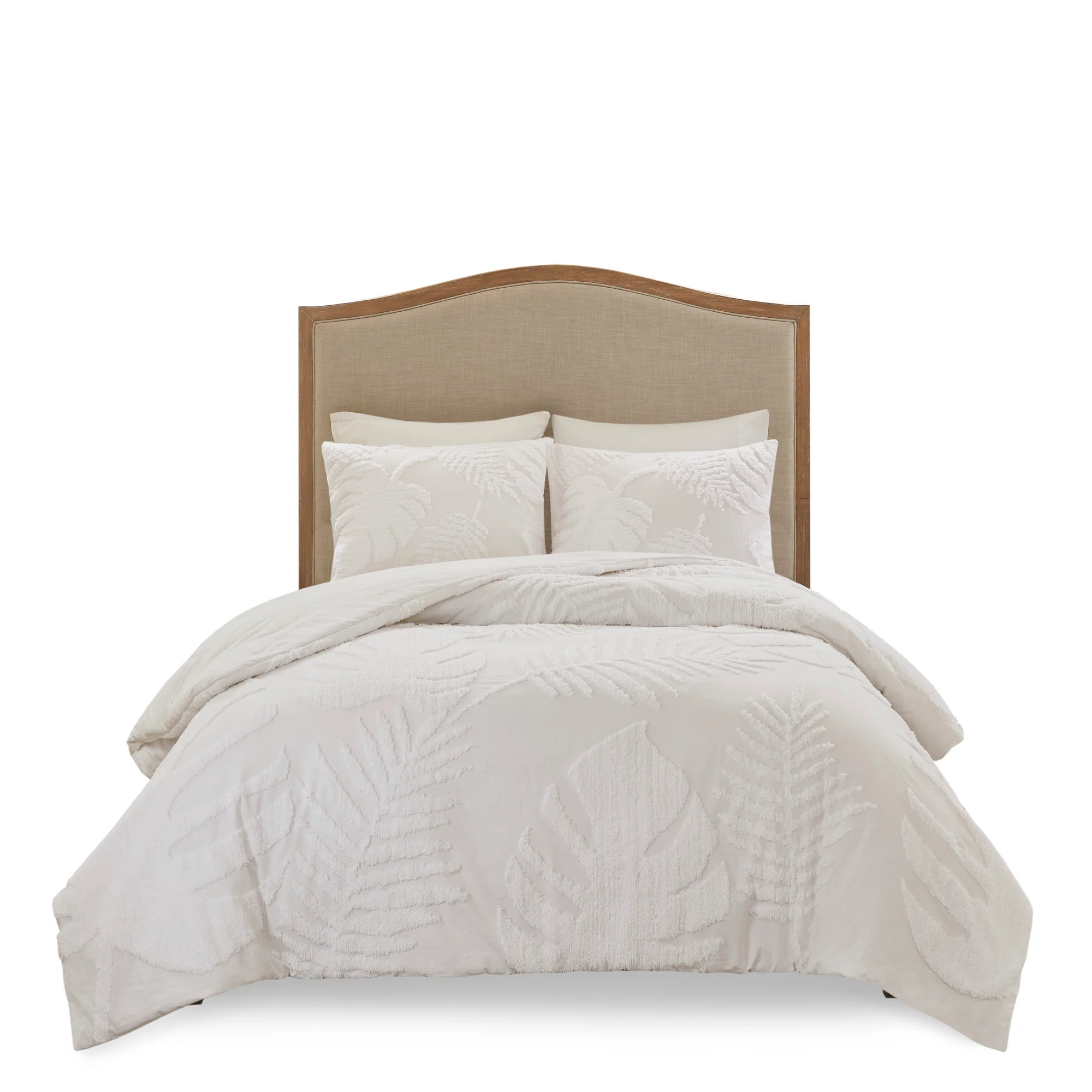 Bahari 3-Piece Tufted Cotton Chenille Palm Comforter Set - Image 4