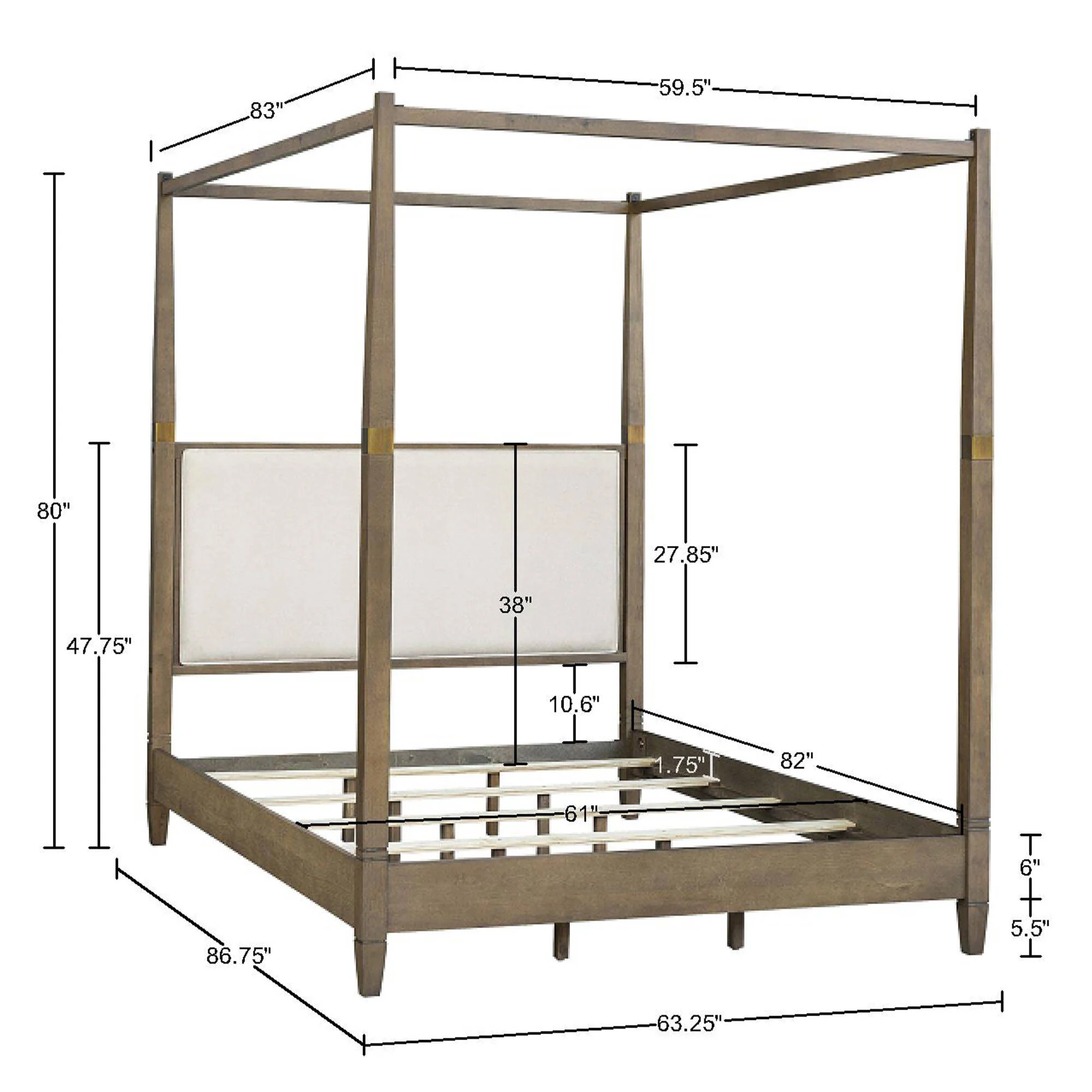 Baylor Canopy Bed Queen - Image 17