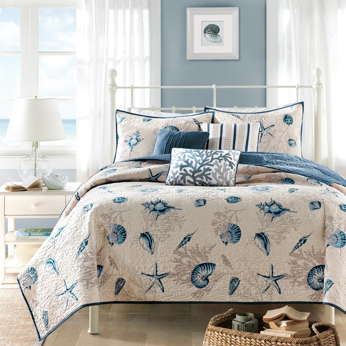 Bayside Brushed Microfiber Quilt Set with Throw Pillows - Image 2