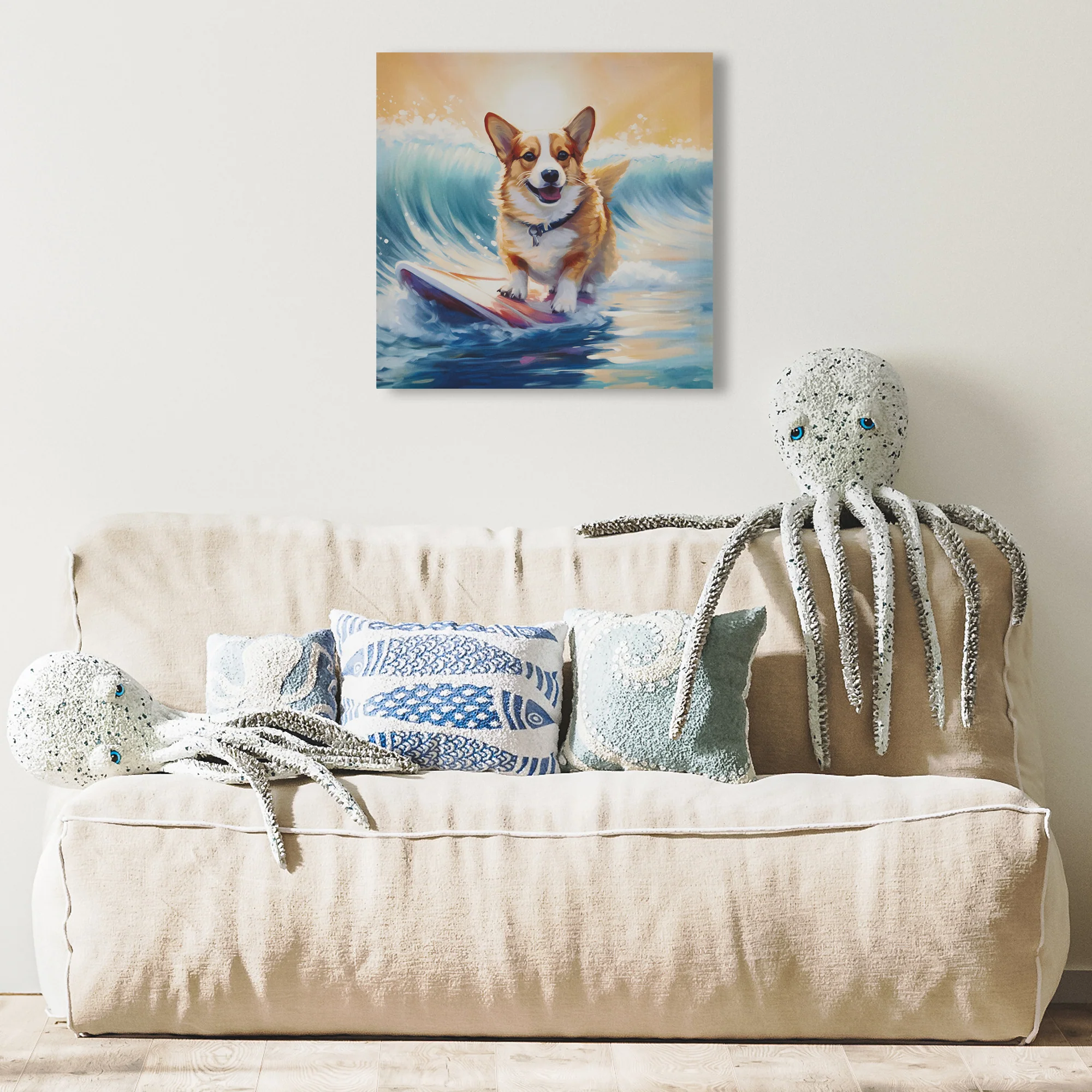 Beach Dogs Golden Retriever Canvas Wall Art - Image 10