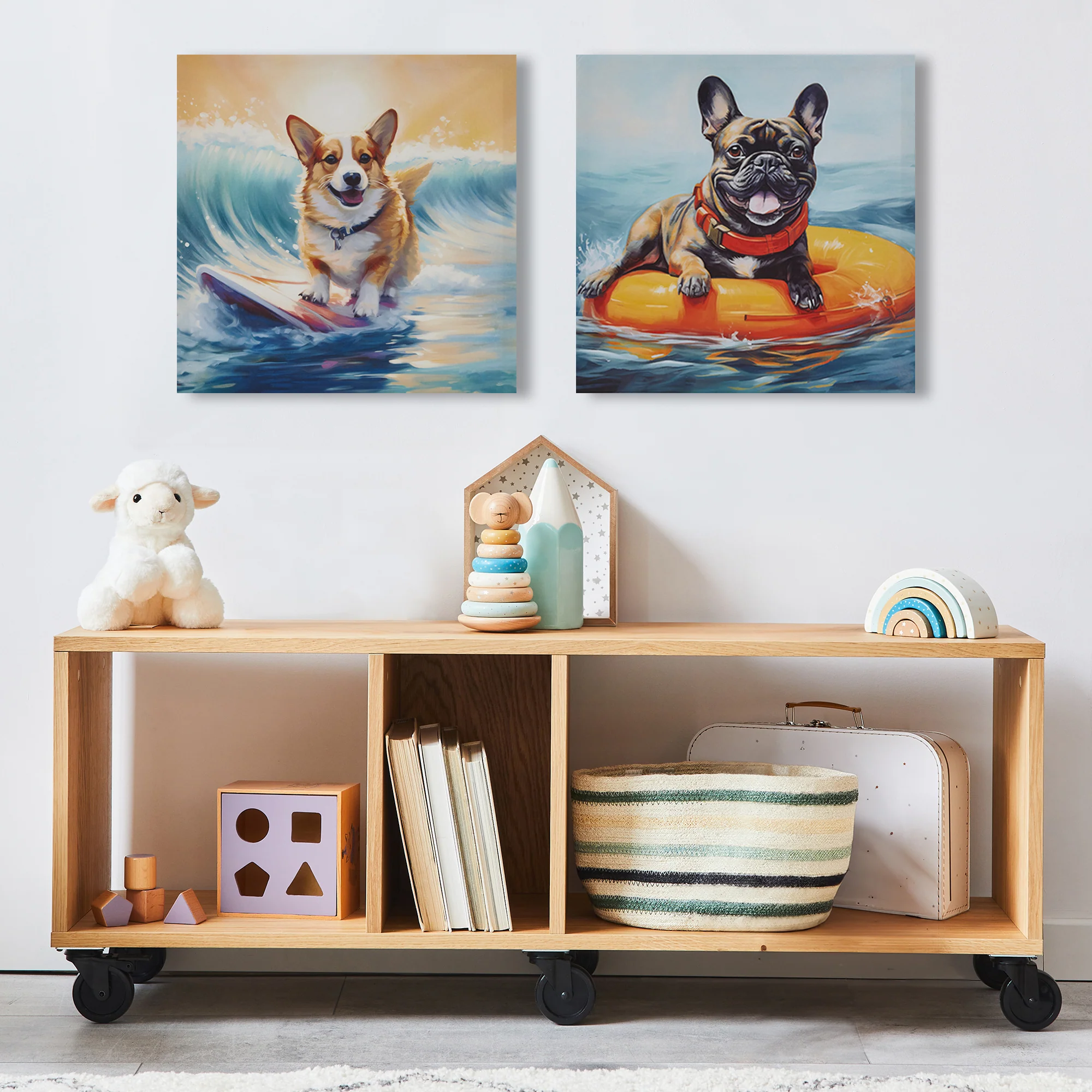 Beach Dogs Golden Retriever Canvas Wall Art - Image 15