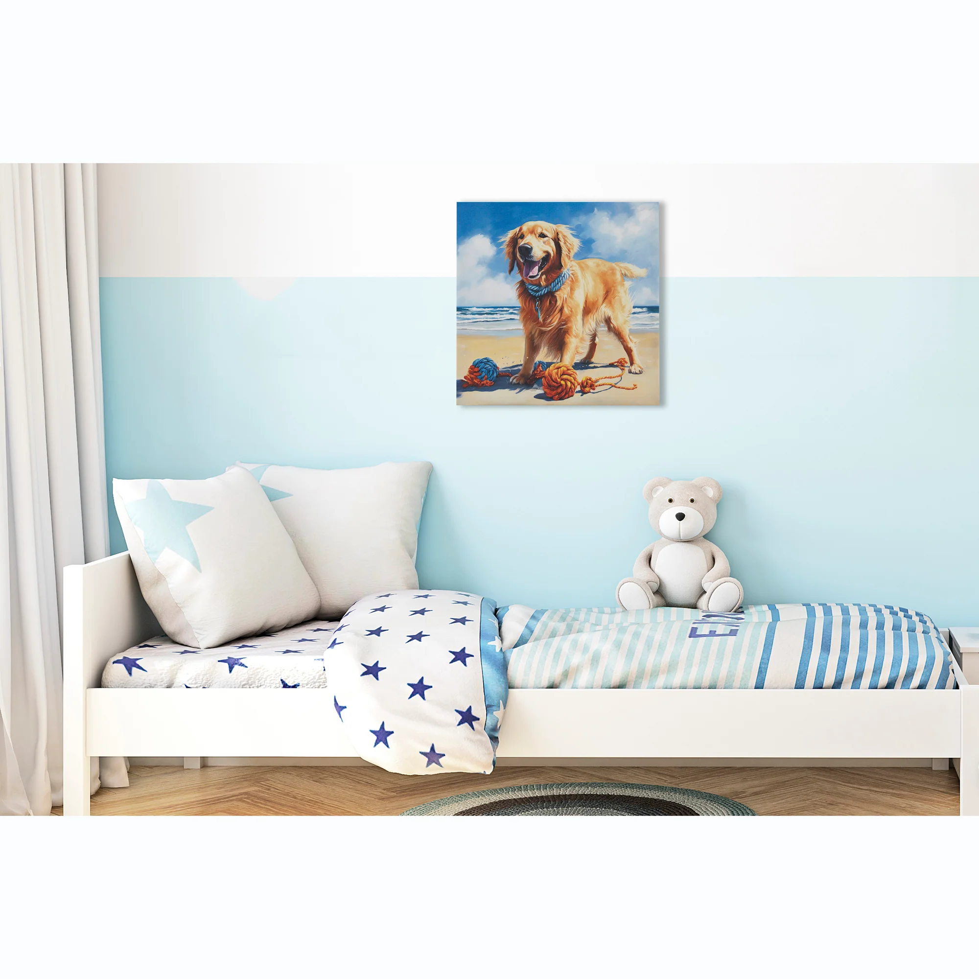 Beach Dogs Golden Retriever Canvas Wall Art - Image 16