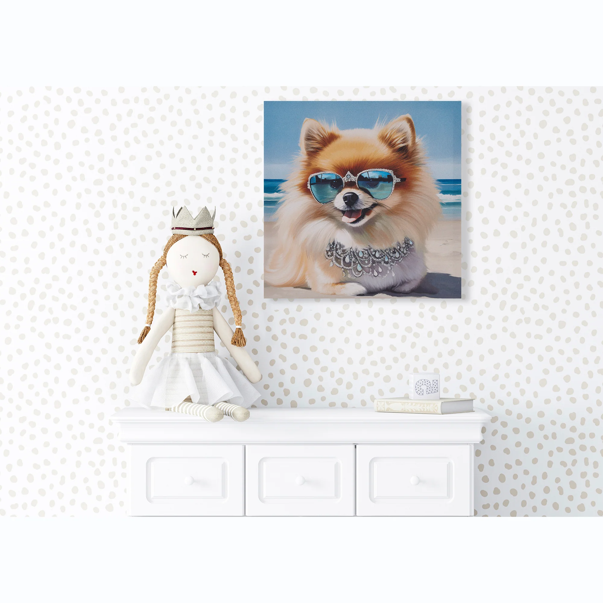 Beach Dogs Golden Retriever Canvas Wall Art - Image 17