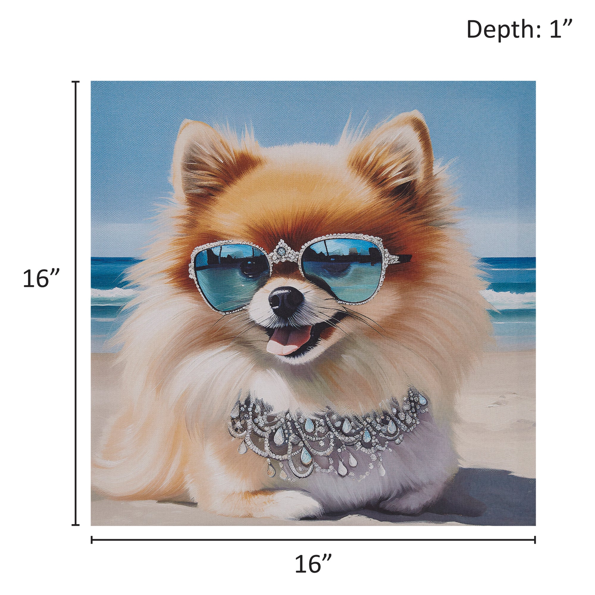 Beach Dogs Golden Retriever Canvas Wall Art - Image 34