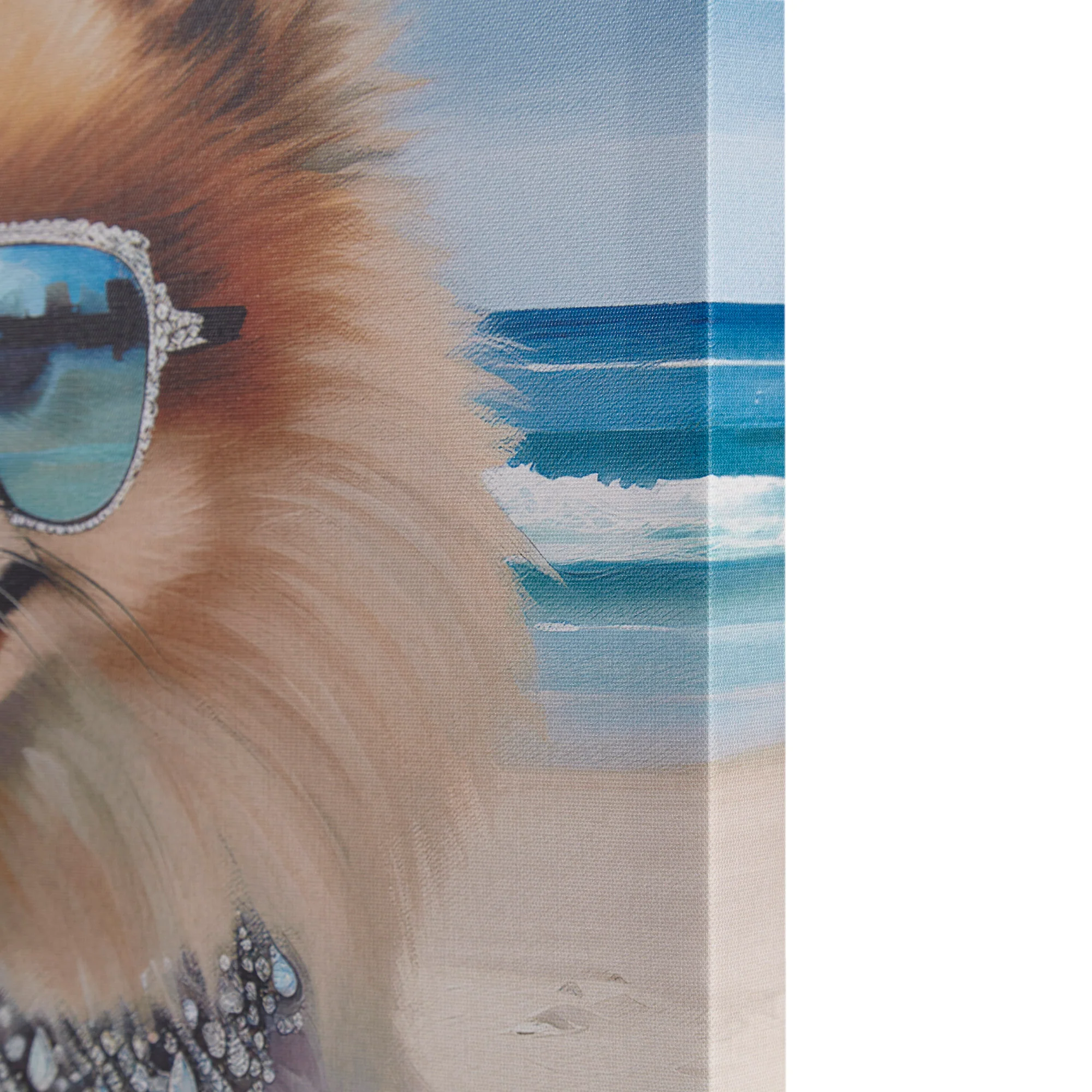 Beach Dogs Golden Retriever Canvas Wall Art - Image 39