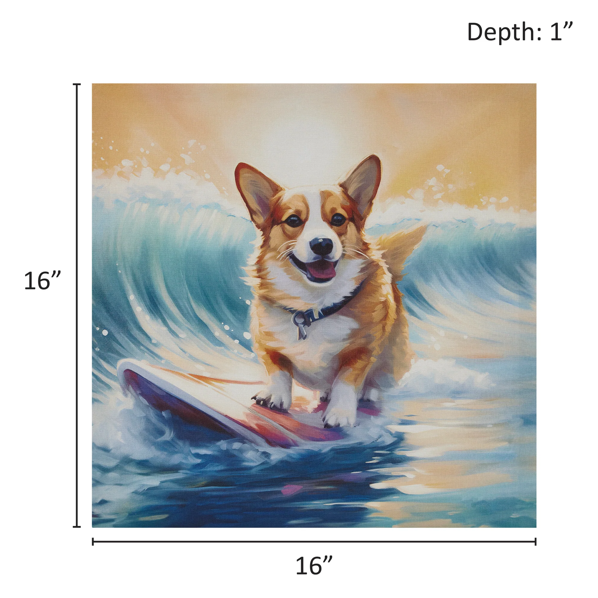 Beach Dogs Golden Retriever Canvas Wall Art - Image 47