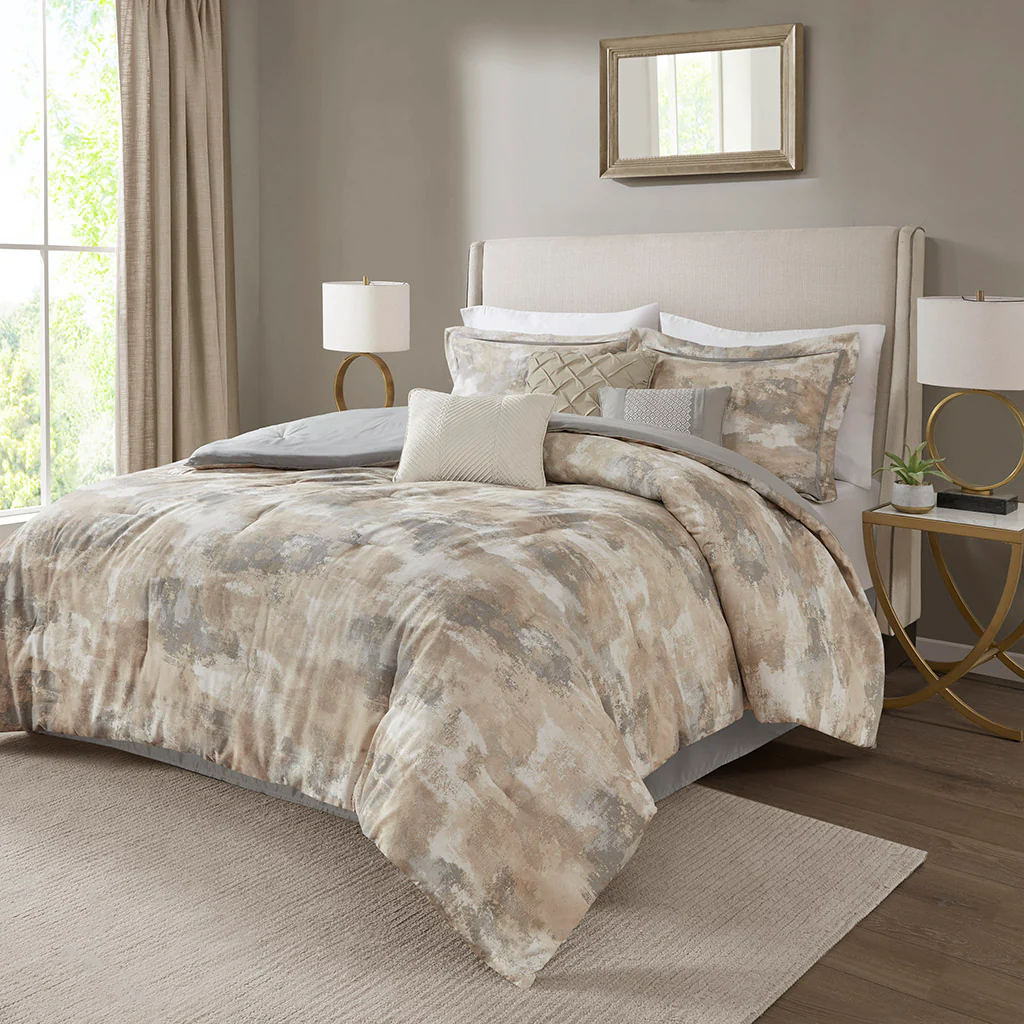 Beacon 7-Piece Textured Cotton Blend Comforter Set - Image 3
