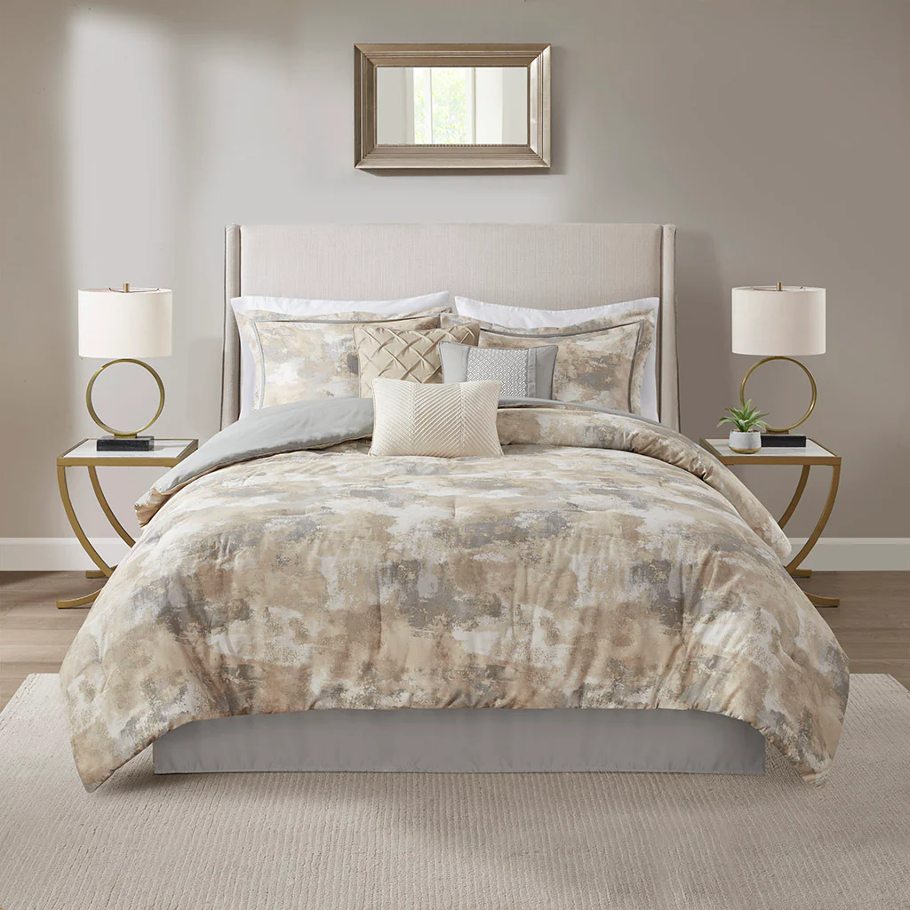 Beacon 7-Piece Textured Cotton Blend Comforter Set - Image 4